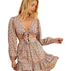Salty blonde x Billabong ditsy floral dress